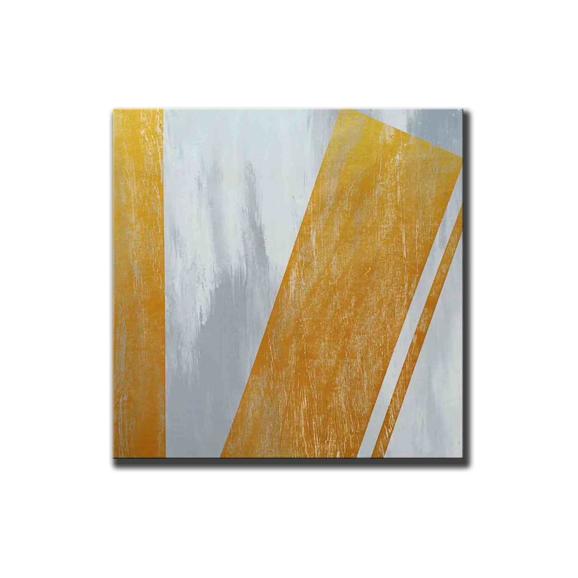 Oversized Handmade Original Days Gray White Abstract Canvas Artwork V2YHX